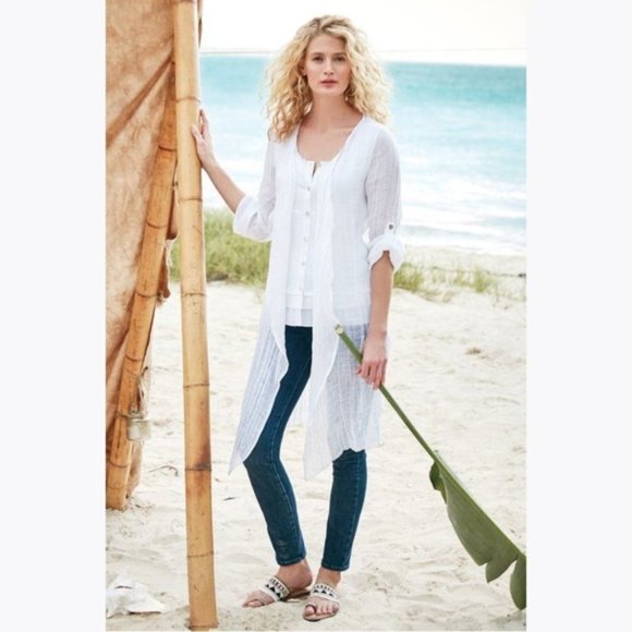 SOFT SURROUNDINGS White River Seine Topper sz MP - Picture 2 of 8